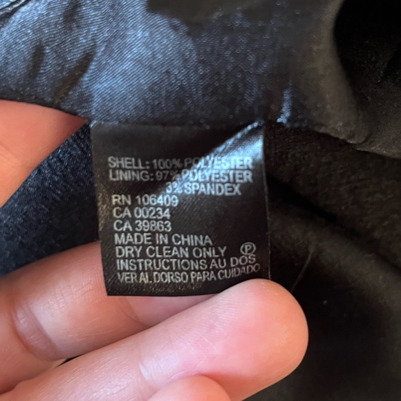 Tahari Black Flutter-Sleeve Knee Length Dress Women’s 8 - Picture 9 of 9